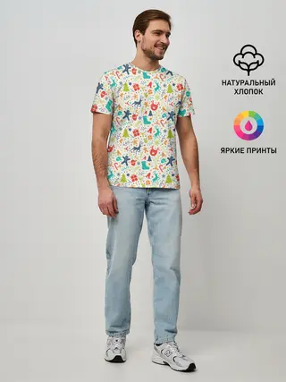 Мужская базовая футболка / Символика Нового Года