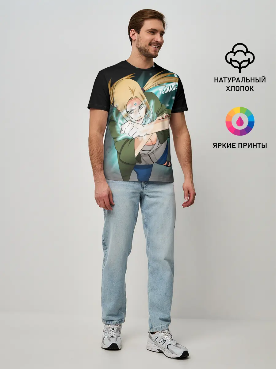 Мужская базовая футболка / Цунаде