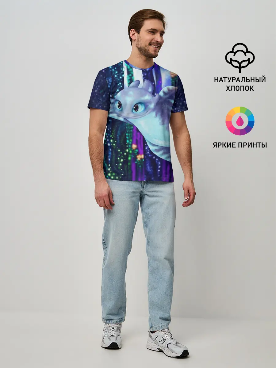 Мужская базовая футболка / Как приручить дракона