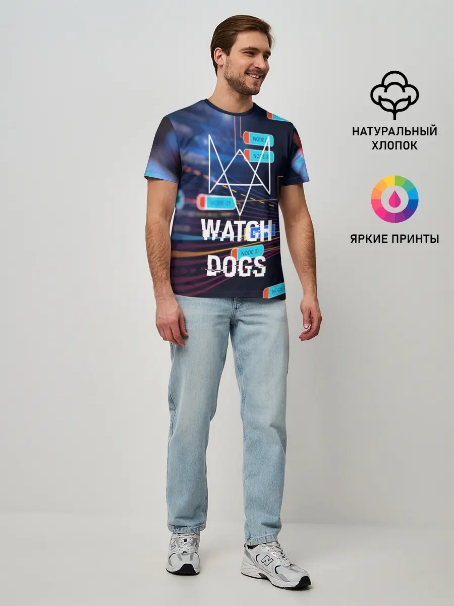 Мужская базовая футболка / Watch Dogs