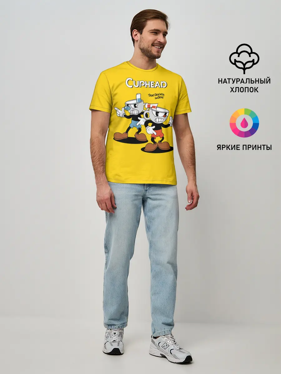Мужская базовая футболка / Cuphead