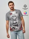 Мужская базовая футболка / Девушка с черепом