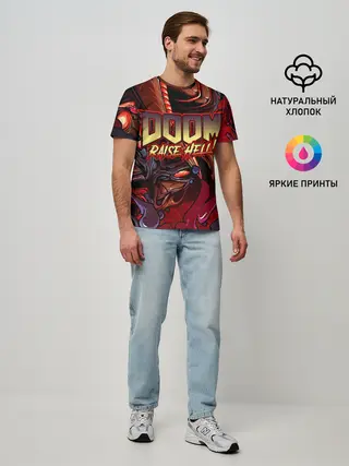 Мужская базовая футболка / DOOM Eternal