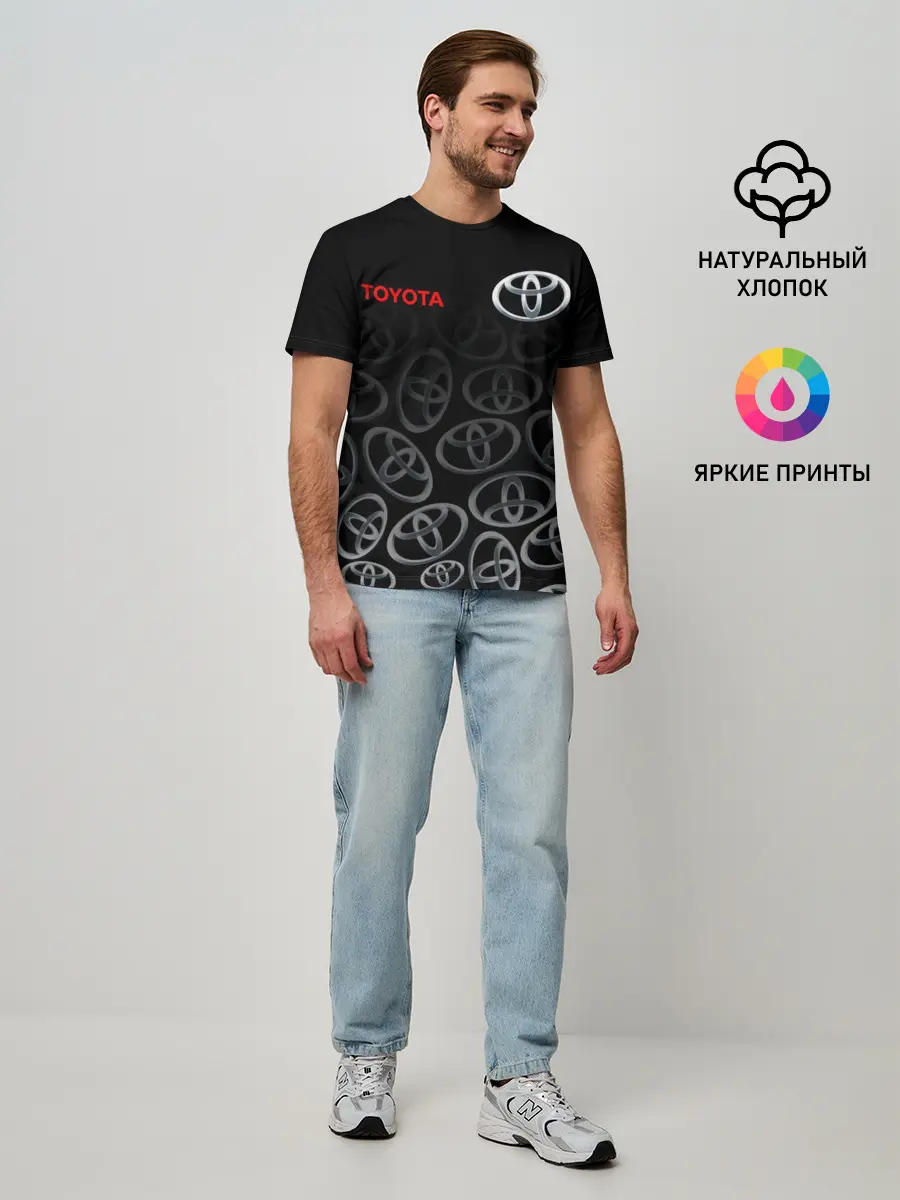 Мужская базовая футболка / TOYOTA SPORT / LOGOBOMBING