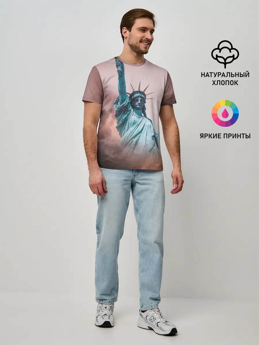 Мужская базовая футболка / Статуя свободы