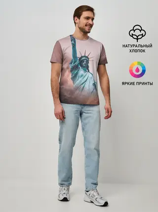 Мужская базовая футболка / Статуя свободы