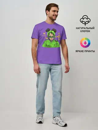Мужская базовая футболка / Billie Eilish Purple