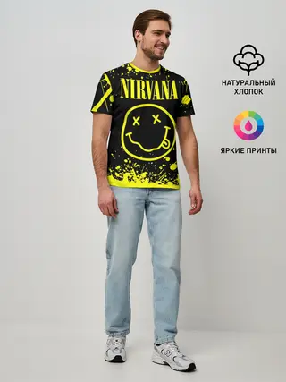 Мужская базовая футболка / Nirvana