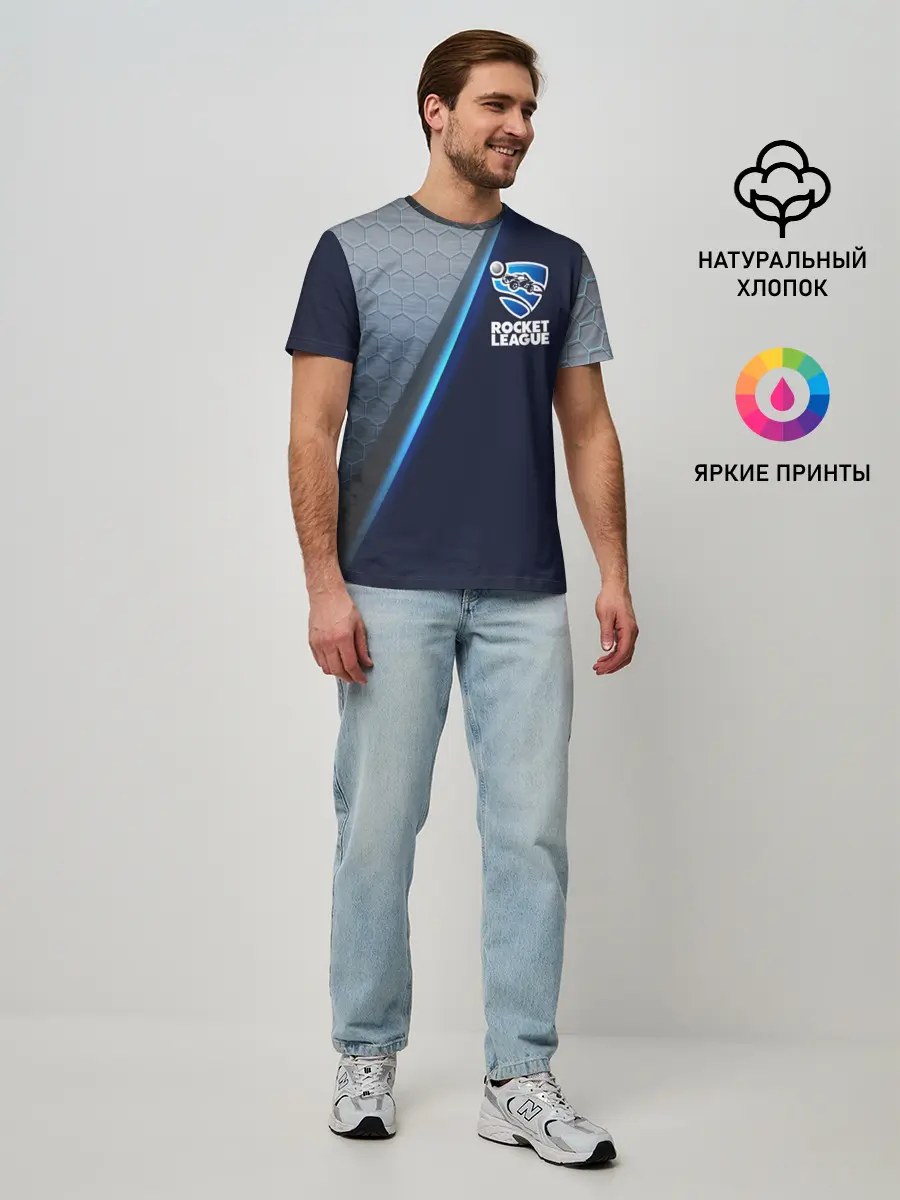 Мужская базовая футболка / ROCKET LEAGUE.