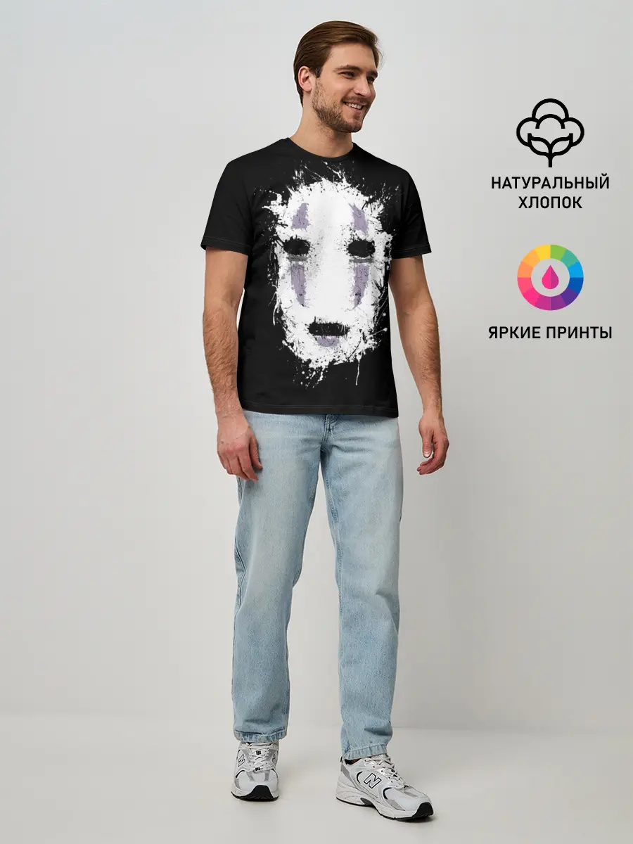 Мужская базовая футболка / Маска Безымянного бога Каонаси