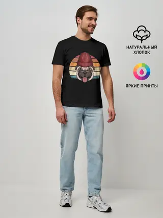 Мужская базовая футболка / Mr. Мопс