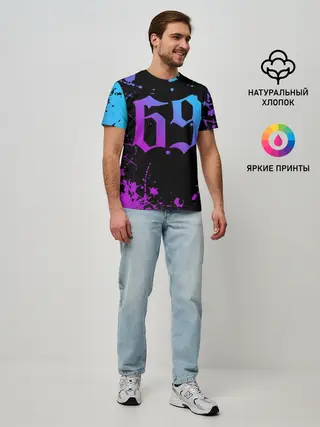 Мужская базовая футболка / 6IX9INE 69