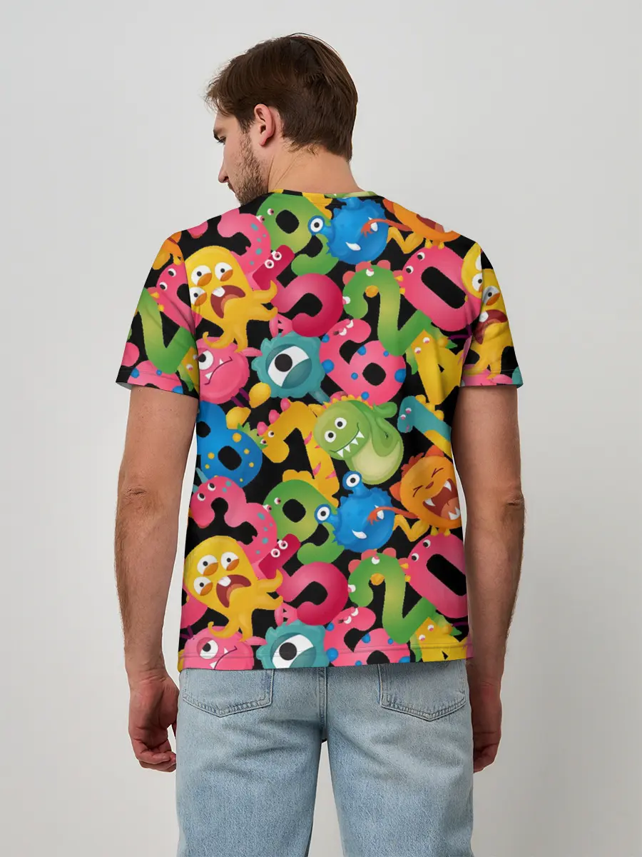 Мужская базовая футболка / Monstry с цифрами