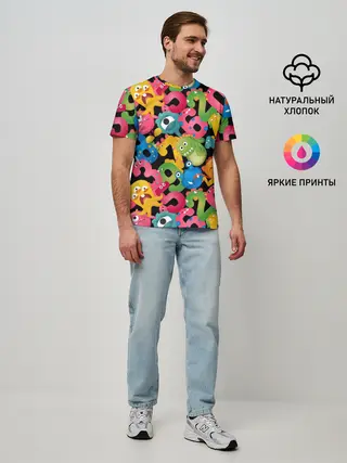 Мужская базовая футболка / Monstry с цифрами