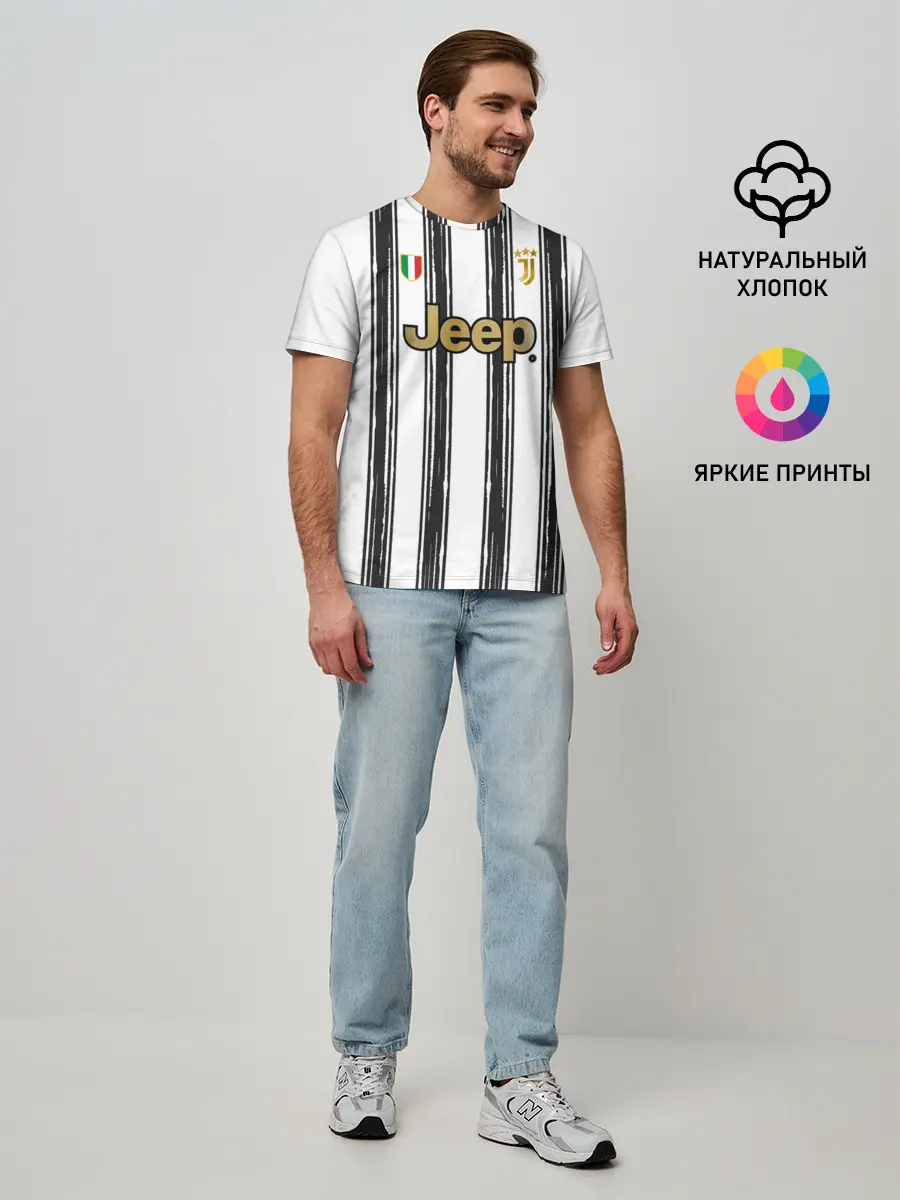 Мужская базовая футболка / Форма Ювентуса 2020 2021 дом