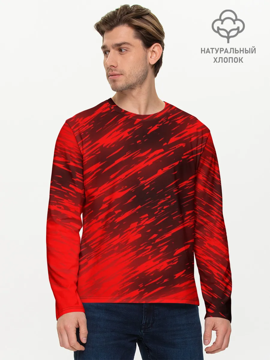 Мужской лонгслив базовый / RED FIRE STORM