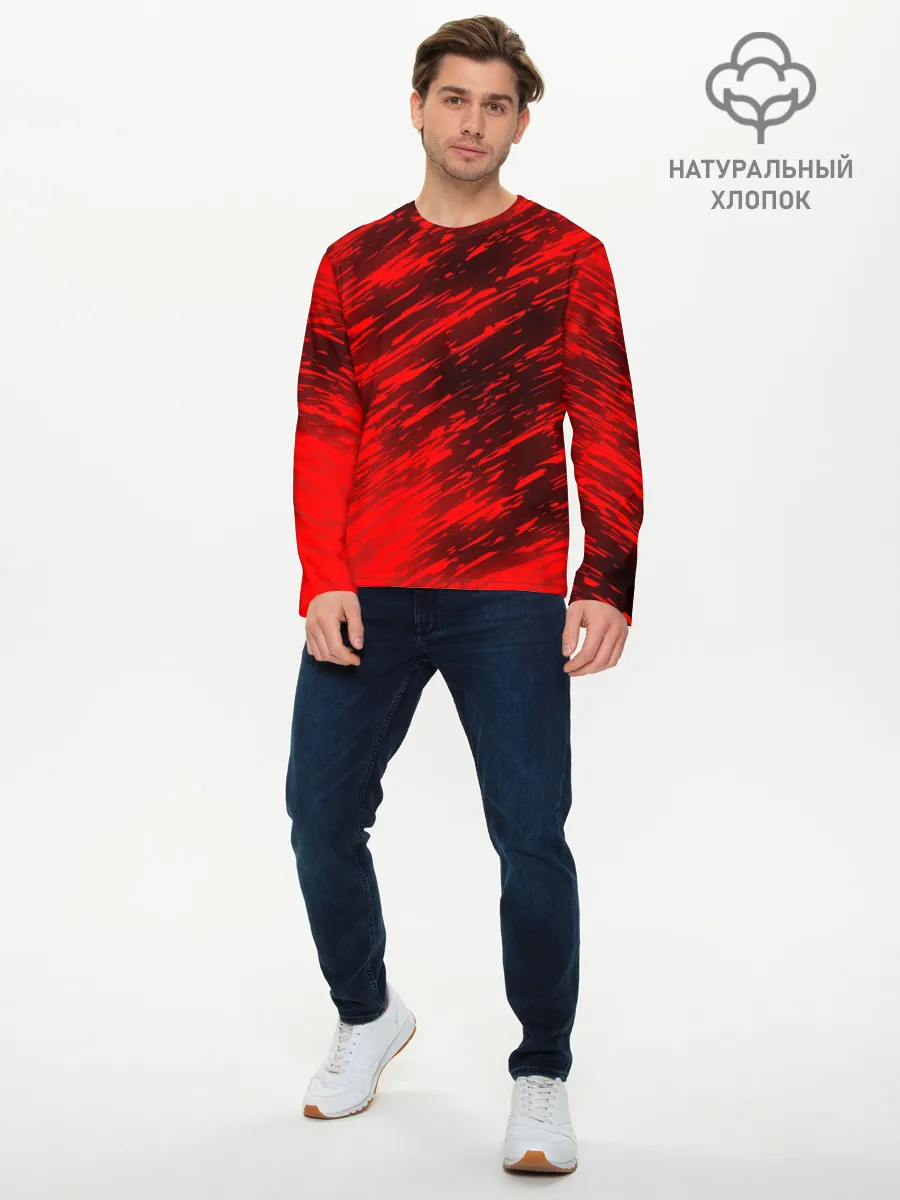 Мужской лонгслив базовый / RED FIRE STORM