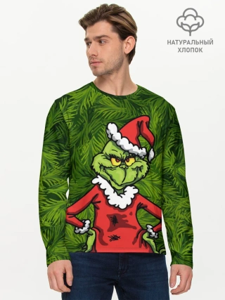 Мужской лонгслив базовый / Гринч