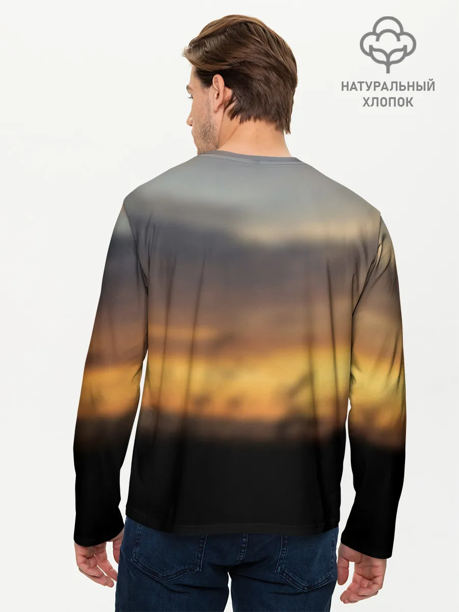 Мужской лонгслив базовый / Бамблби и Чарли на закате
