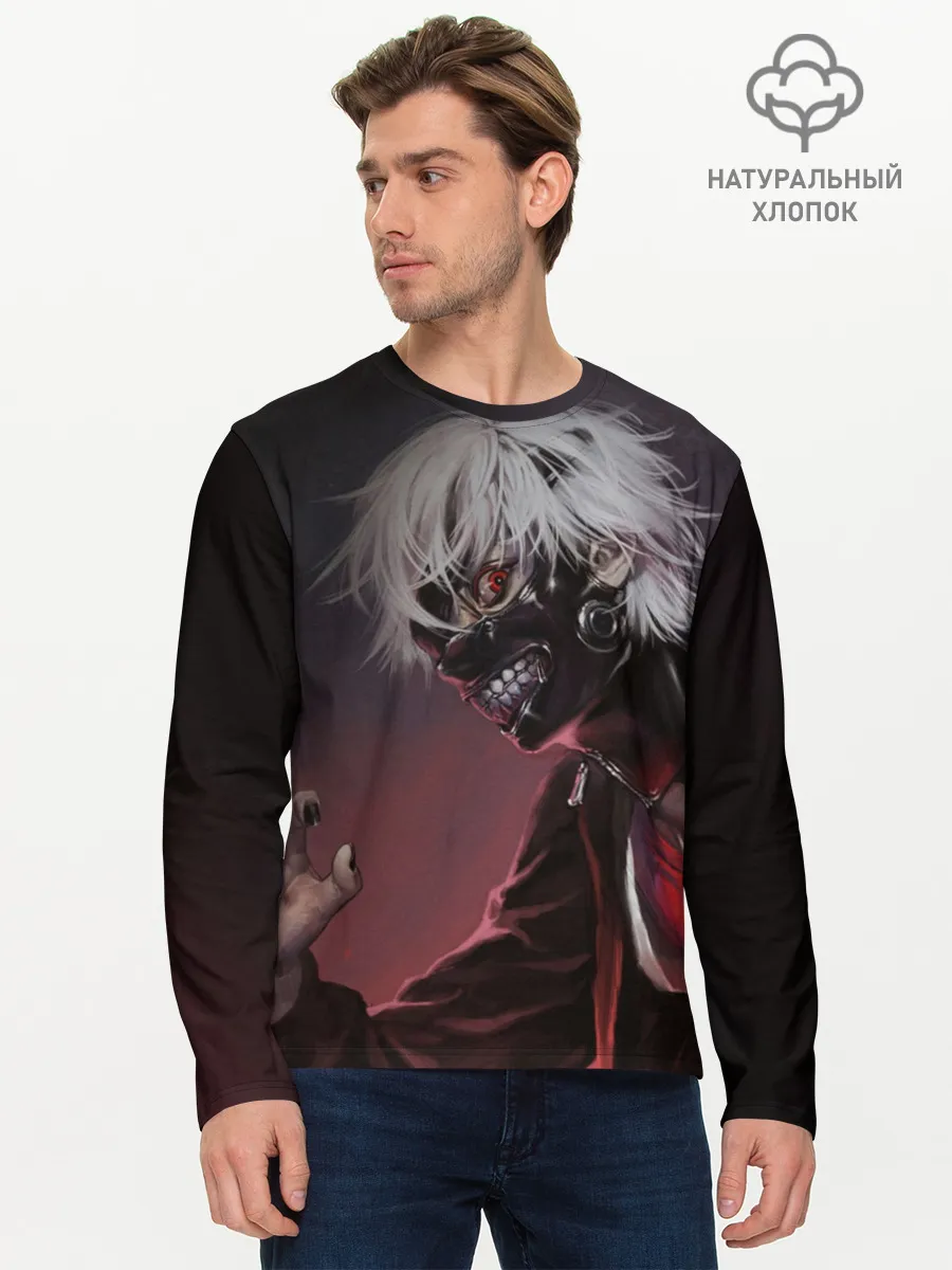 Мужской лонгслив базовый / Токийский гуль