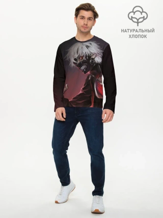 Мужской лонгслив базовый / Токийский гуль