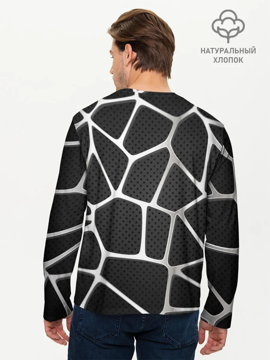 Мужской лонгслив базовый / Серебряная паутина