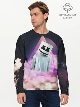 Мужской лонгслив базовый / Marshmallow