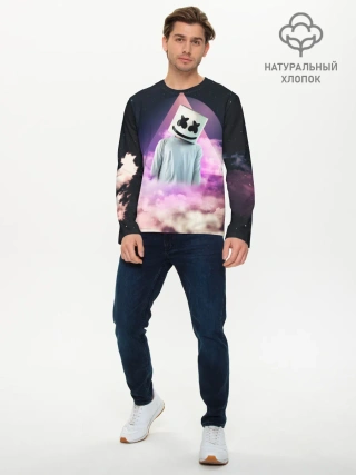 Мужской лонгслив базовый / Marshmallow