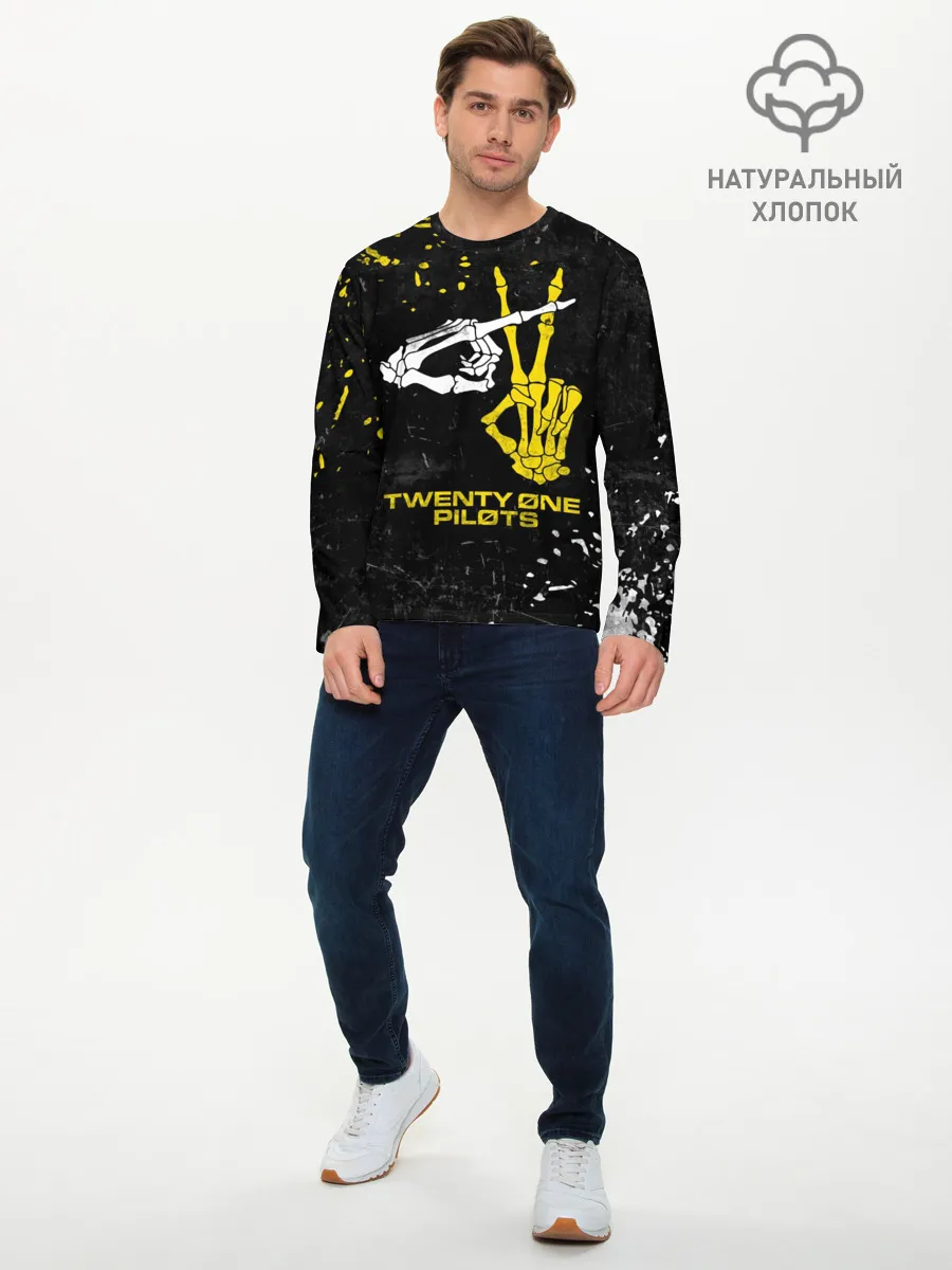 Мужской лонгслив базовый / TOP - Skeleton Clique