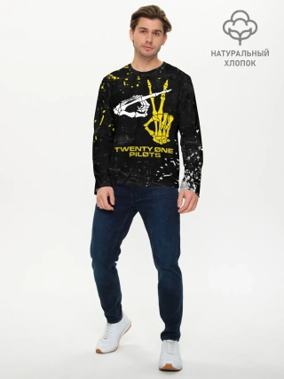 Мужской лонгслив базовый / TOP - Skeleton Clique