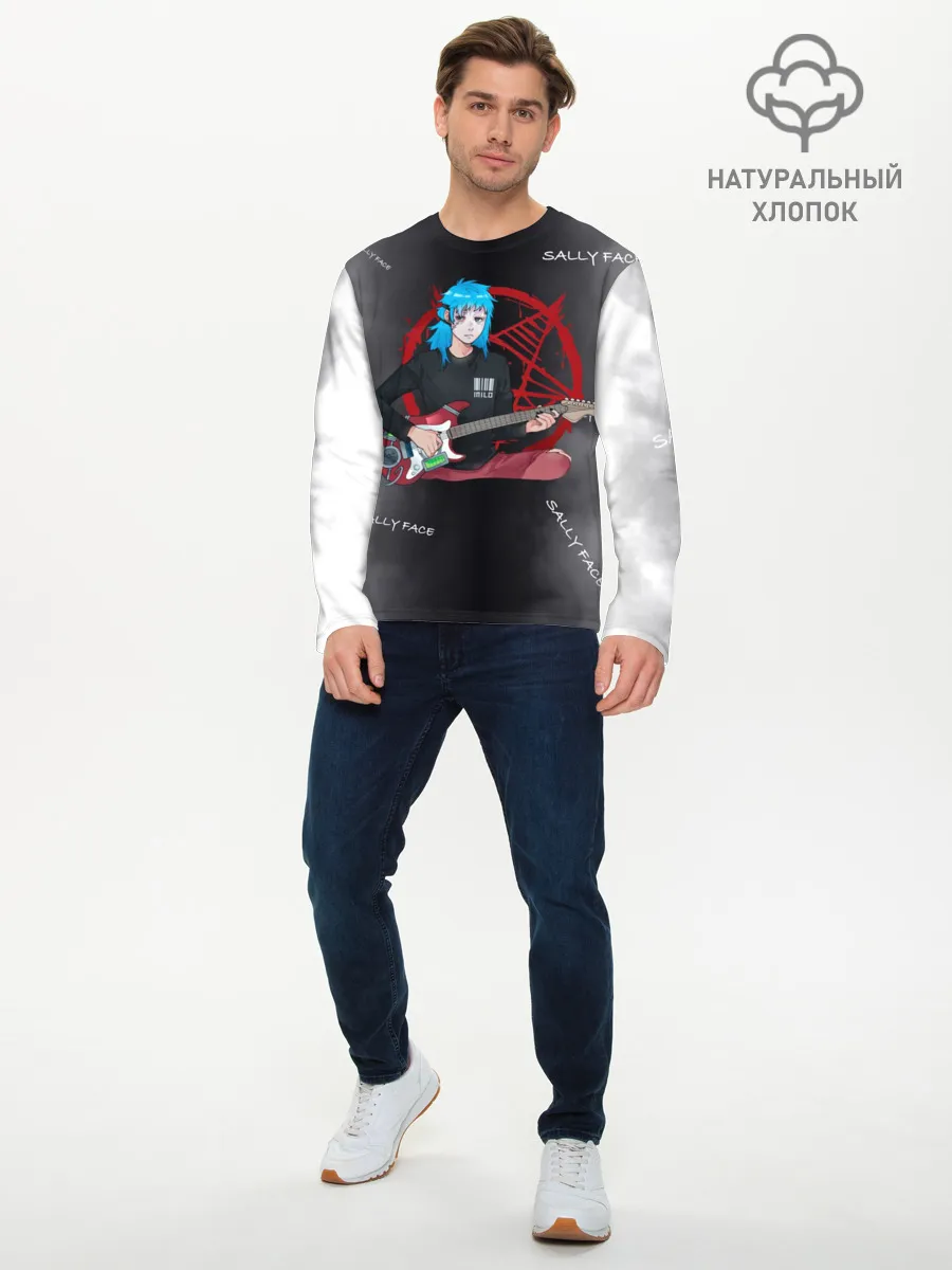 Мужской лонгслив базовый / Sally Face with a Guitar