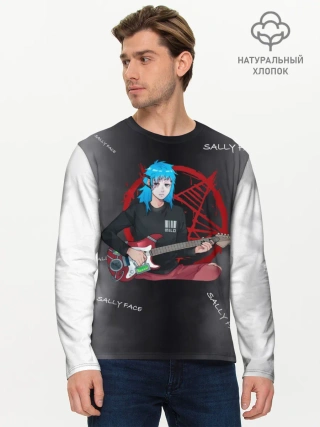 Мужской лонгслив базовый / Sally Face with a Guitar