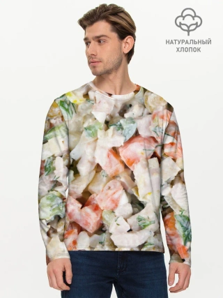 Мужской лонгслив базовый / Оливье