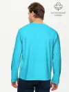 Мужской лонгслив базовый / Гранж голубой
