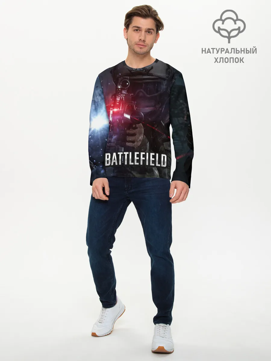 Мужской лонгслив базовый / BATTLEFIELD