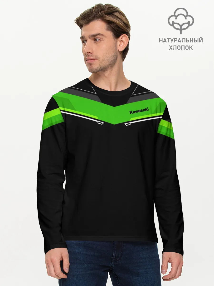 Мужской лонгслив базовый / Kawasaki club