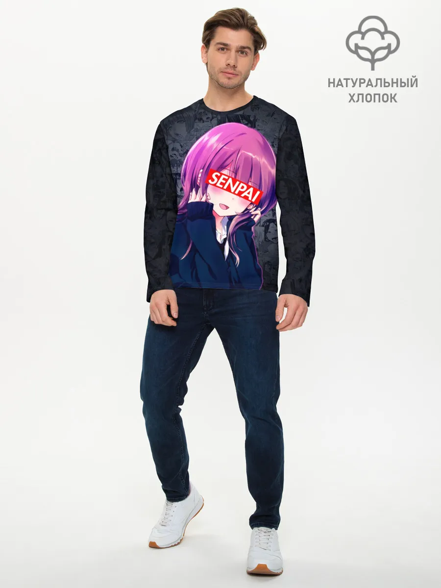 Мужской лонгслив базовый / Anime