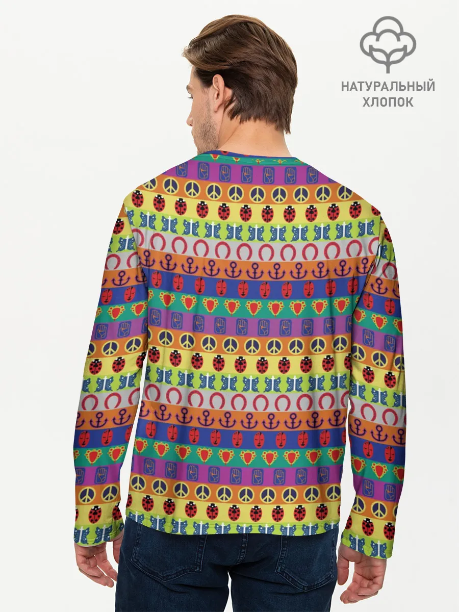 Мужской лонгслив базовый / JoJos Bizarre Adventure Logo