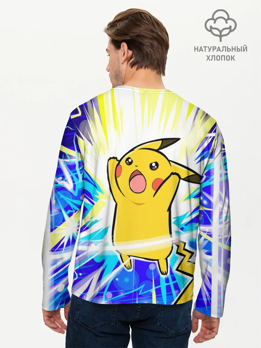 Мужской лонгслив базовый / Пикачу