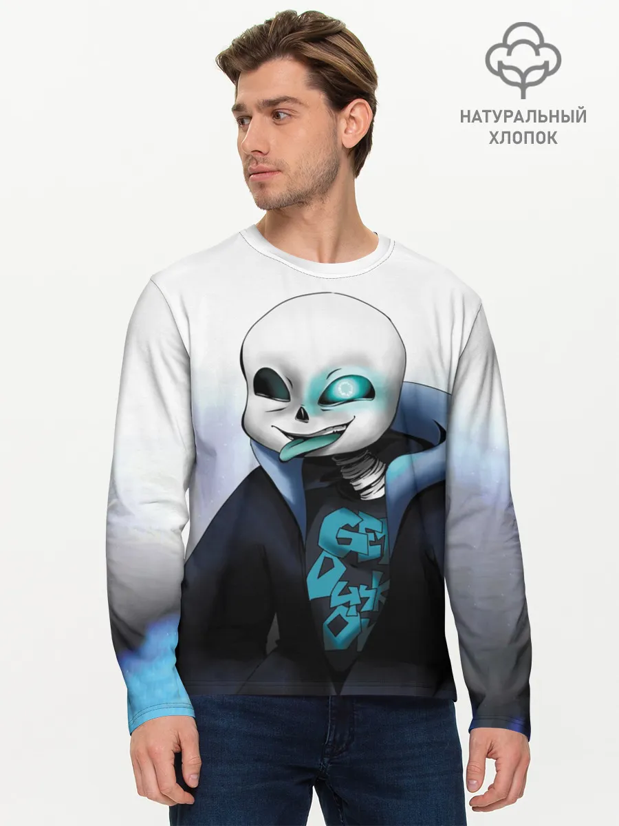 Мужской лонгслив базовый / Скелет