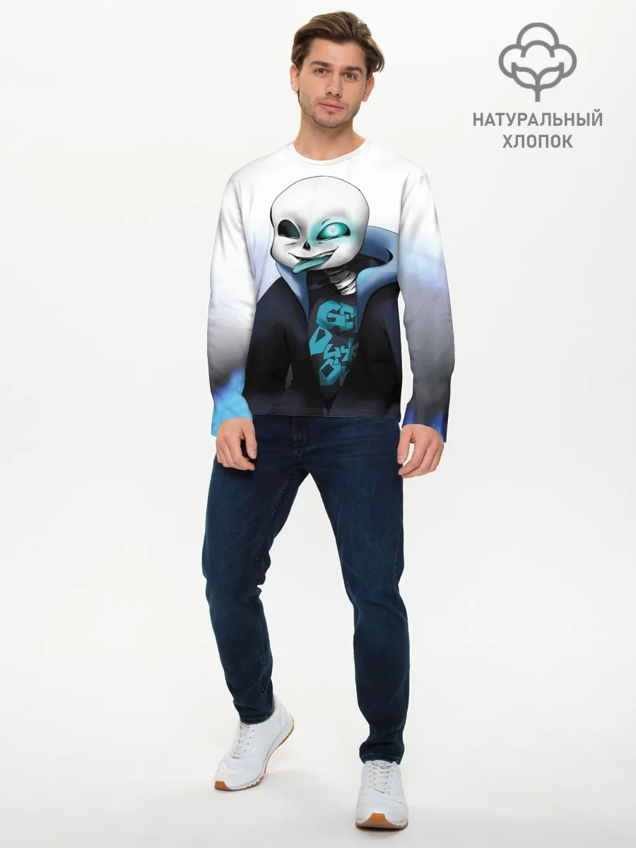Мужской лонгслив базовый / Скелет