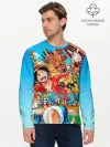 Мужской лонгслив базовый / куча мала One Piece