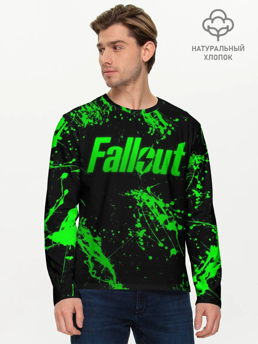 Мужской лонгслив базовый / Токсический Fallout 2