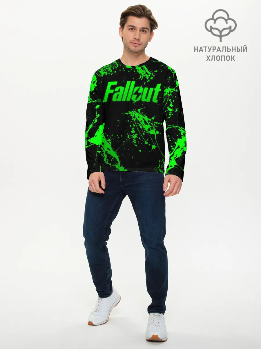 Мужской лонгслив базовый / Токсический Fallout 2