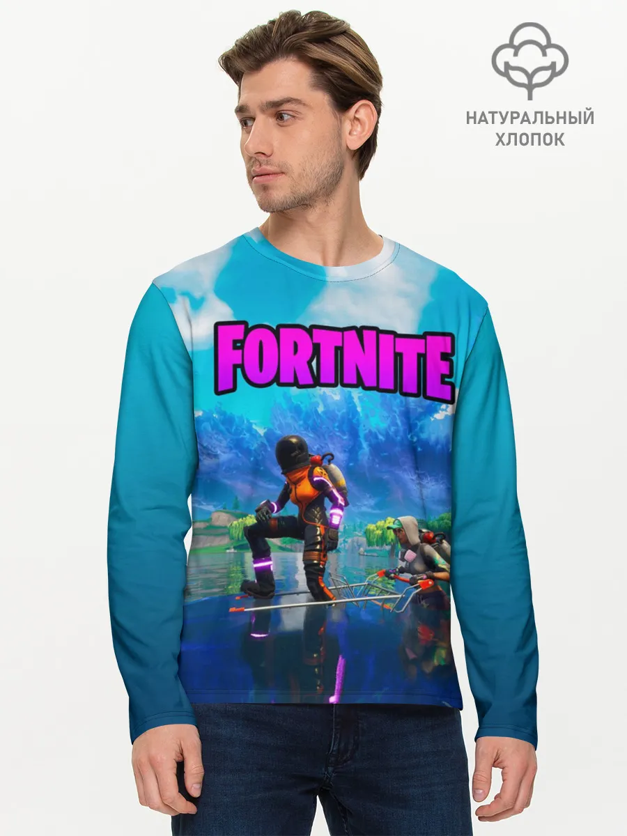 Мужской лонгслив базовый / Fortnite повозка