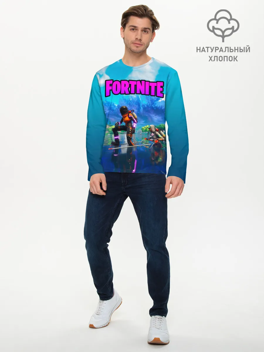 Мужской лонгслив базовый / Fortnite повозка
