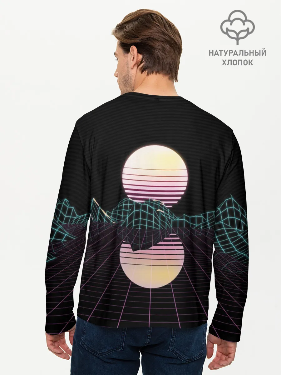 Мужской лонгслив базовый / Retro Wave