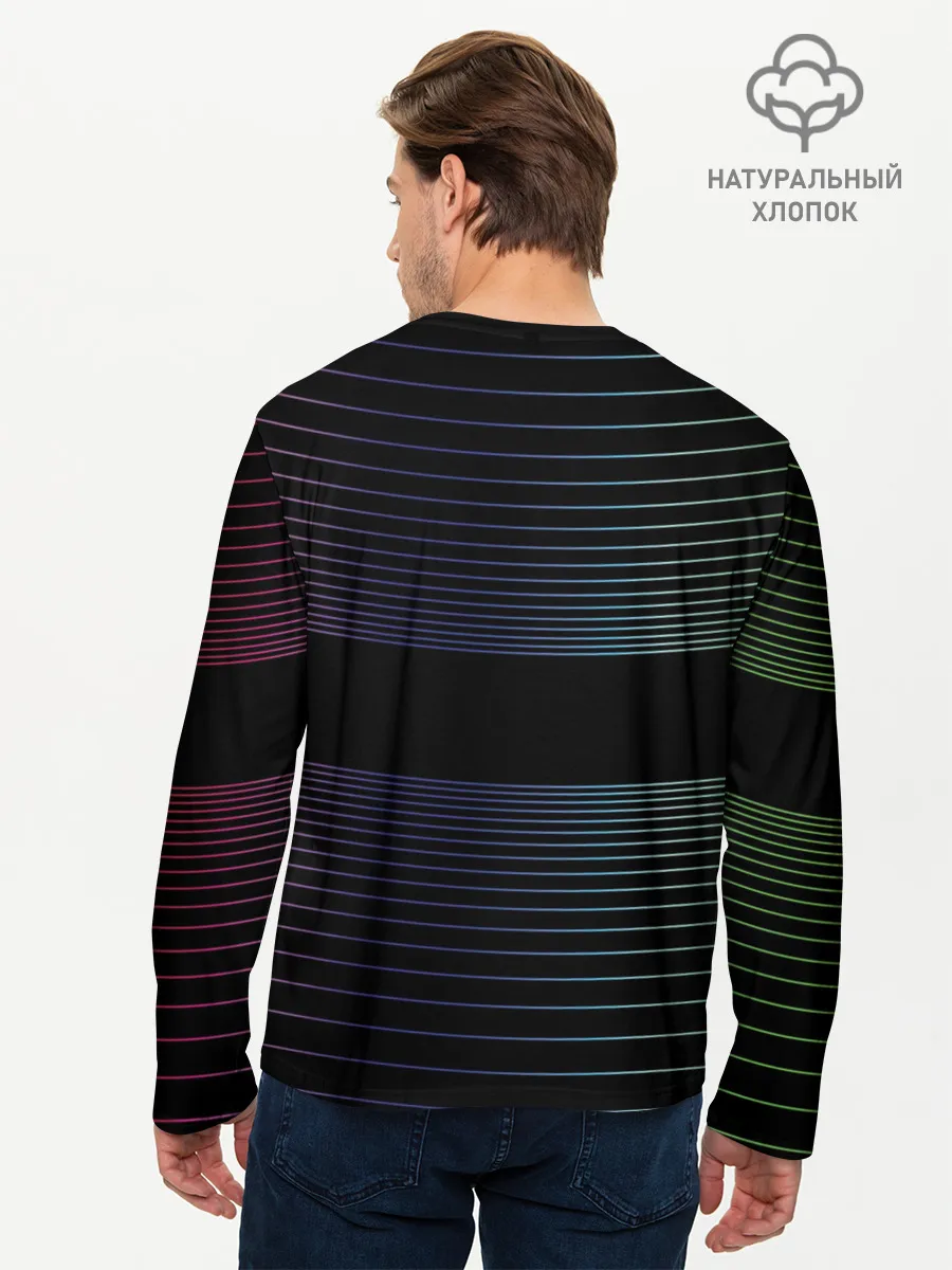 Мужской лонгслив базовый / Полоски