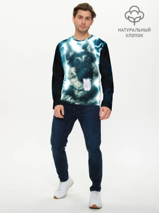 Мужской лонгслив базовый / Немецкая овчарка