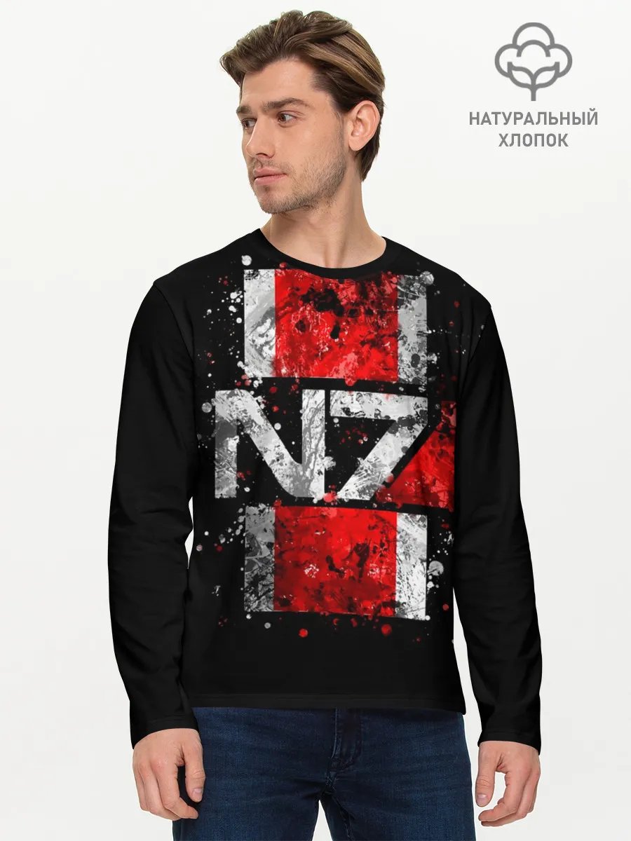 Мужской лонгслив базовый / Mass Effect N7